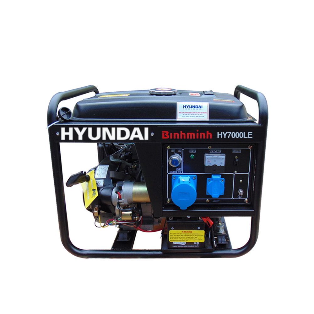 Máy phát điện 5KVA – 5.5KVA Hyundai HY7000LE chạy xăng