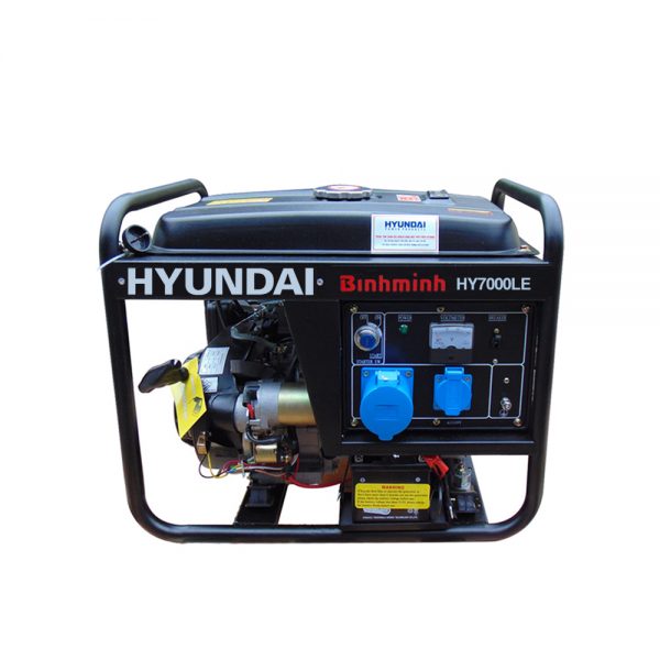 Máy phát điện chạy xăng 5kw hyundai HY7000LE đề nổ