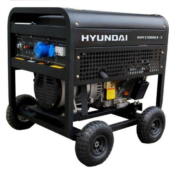 Máy phát điện 12KW - 13KW chạy dầu diesel Hyundai DHY15000LE - 3