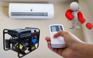 Máy phát điện chạy được điều hòa không?