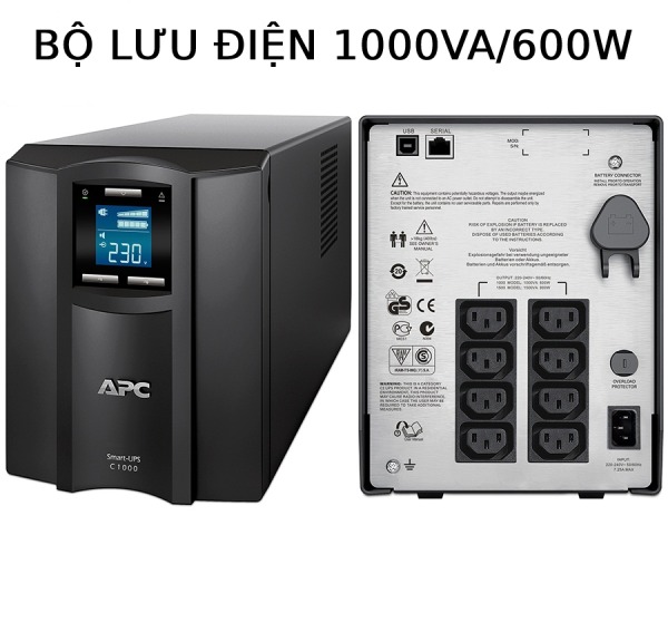 bộ lưu điện ups công suất 1000VA/600W phù hợp sử dụng trong gia đình